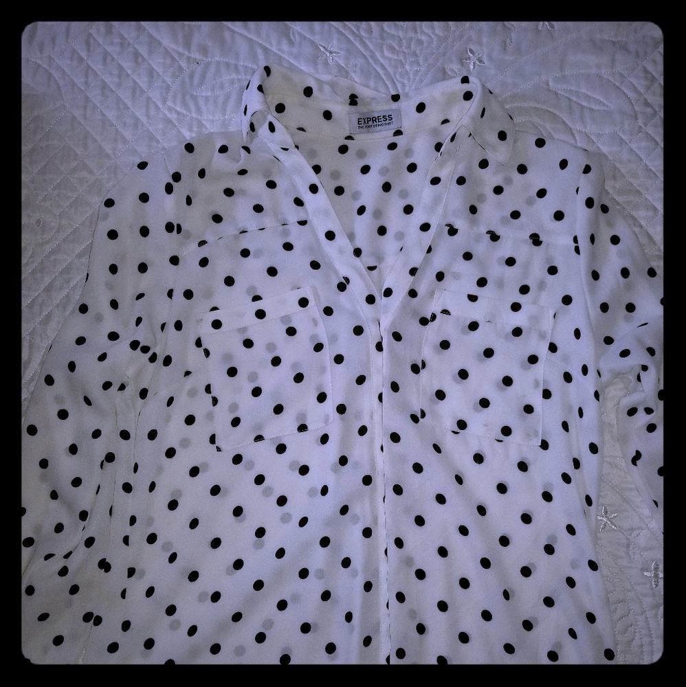 White dots blouse